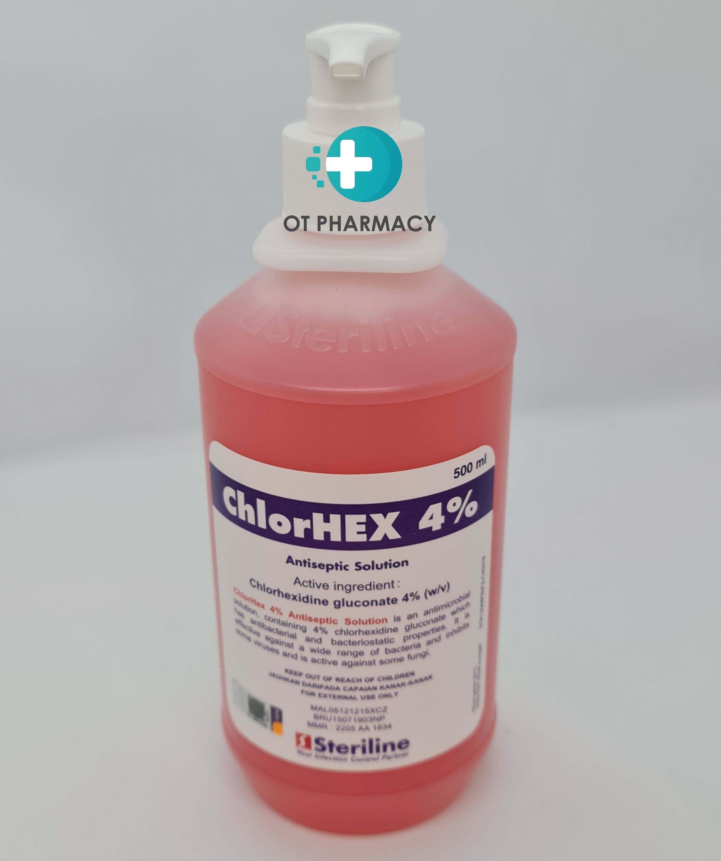 Steriline Chlorhex 4 Antiseptic Solution/Hand Wash 500ml Lazada