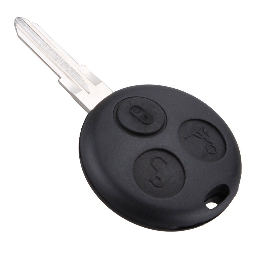 3 Button FOB Car Remote Key Case Shell with Blank Blade Fit for Smart