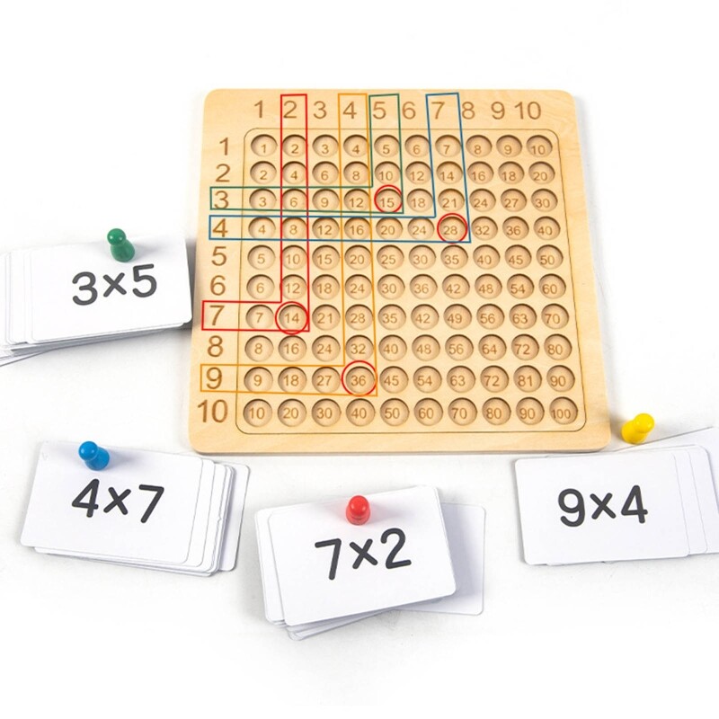 Wood Mathematics Multiplication Board Early Learning Brain Development Toy Classroom Teaching Aids Arithmetic Child Gift