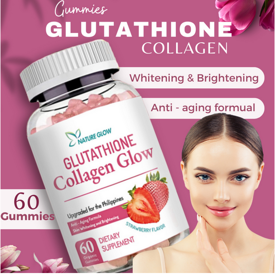 NATURE GLOW GLUTATHIONE COLLAGEN GLOW Gummies Anti-Aging Collagen Skin ...