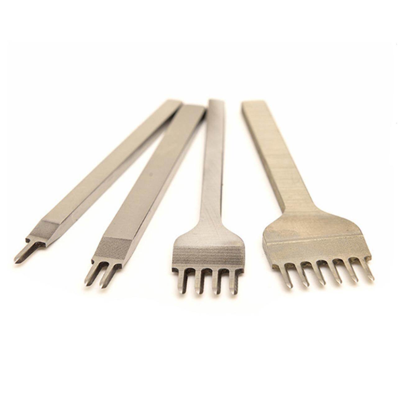 3/4mm White Steel Diamond Cut Leather Punch Tools Lacing Stitching Chisel