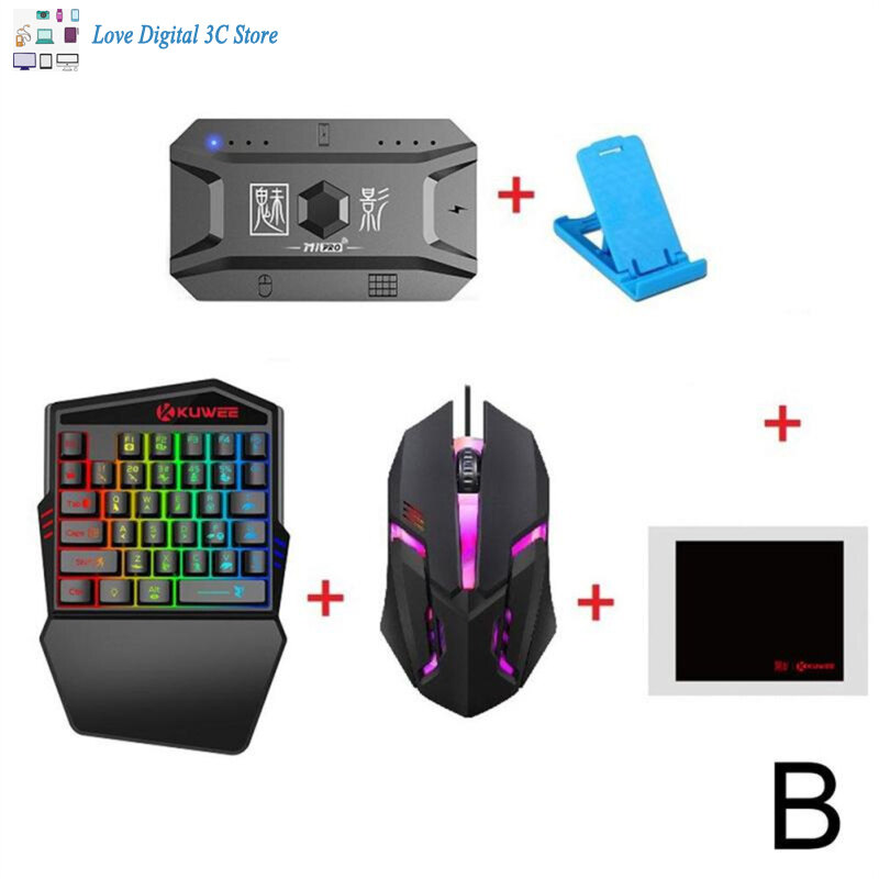 M1pro Plug-Paly Gamepad Converter Kit Bluetooth-compatible 5.0 Mobile Controller Gaming Keyboard Mouse Adapter