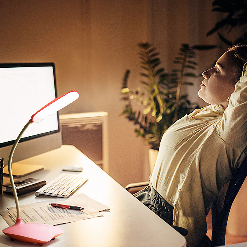 Đèn LED Để Bàn Đèn Đọc Sách Để Bàn Có Thể Điều Chỉnh Độ Sáng Sạc USB Công Tắc Cảm Ứng Xoay Gập Được Đèn Bàn Phòng Ngủ Làm Việc Học Tập