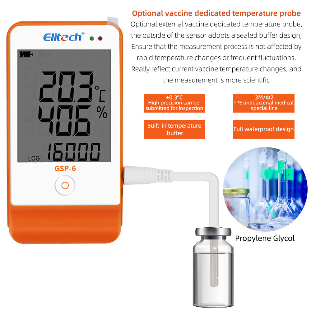 Digital USB Temperature Humidity Data Logger RC-4/RC-4HC/RC-5/GSP-6/RC-5+ LCD with External Sensor Cold-chain Transportation Digital USB Data Logger