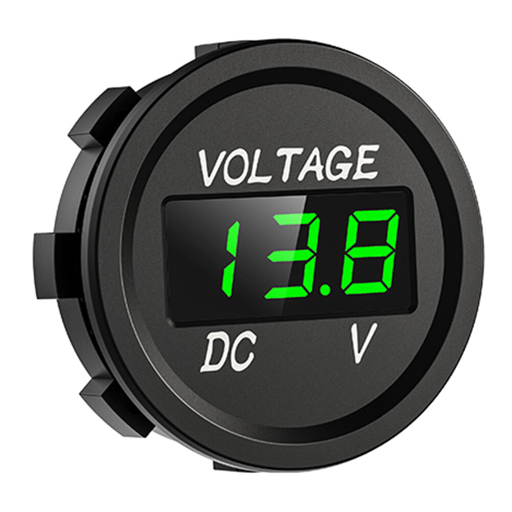 D1 Xe Máy Xe 12-24V Bảng Điều Khiển Kỹ Thuật Số Vôn Kế Màn Hình LED Vôn Kế