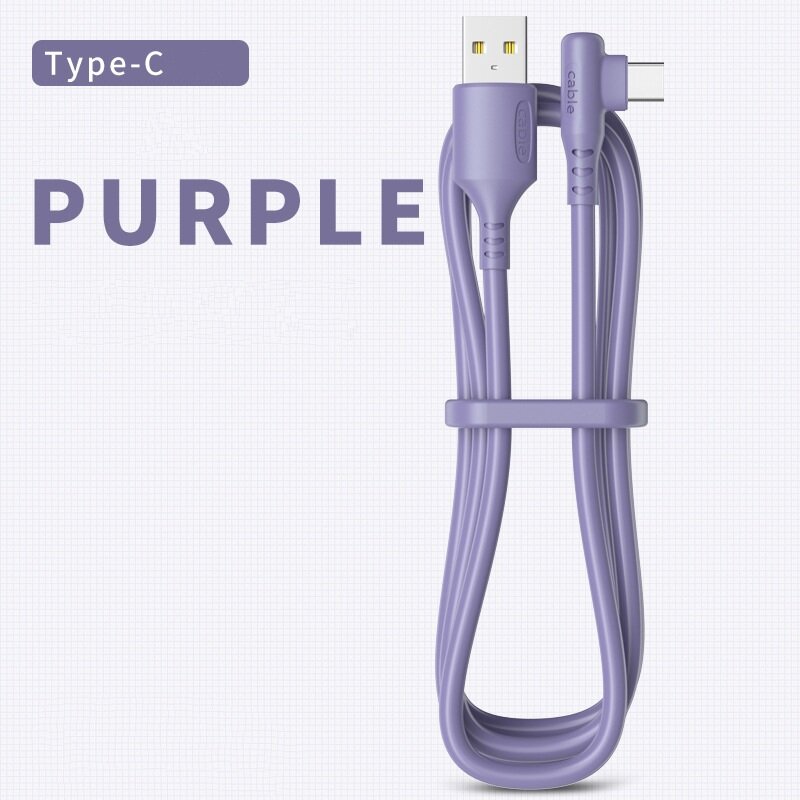 [Songful] 5A Loại USB C sạc siêu nhanh micro USB loại USB C Cáp khuỷu tay Android 90 ° độ dây dữ liệu mềm