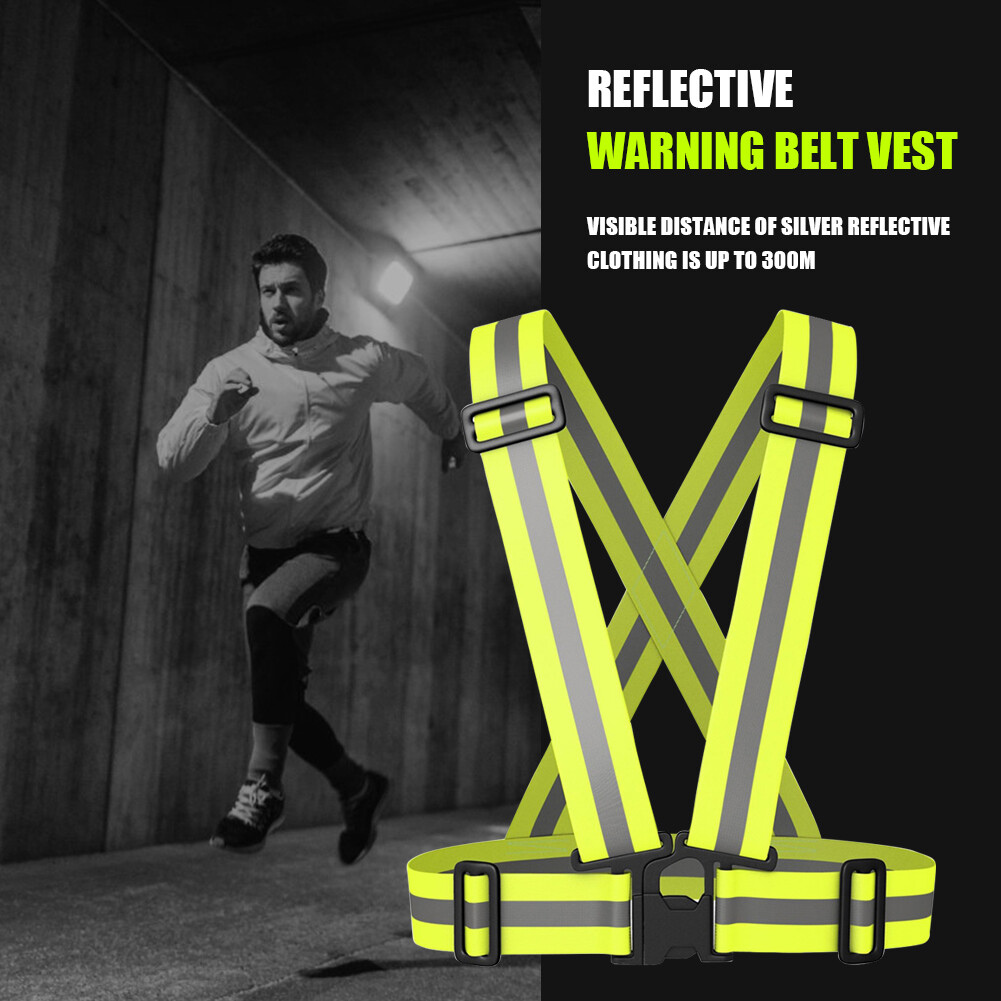 Night Running Reflective Straps Vest Traffic Night Work Security Clothing