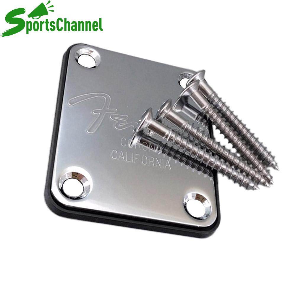 Electric Guitar Neck Plate Guitar Neck Joint Board with 4 Screws Instrument Part