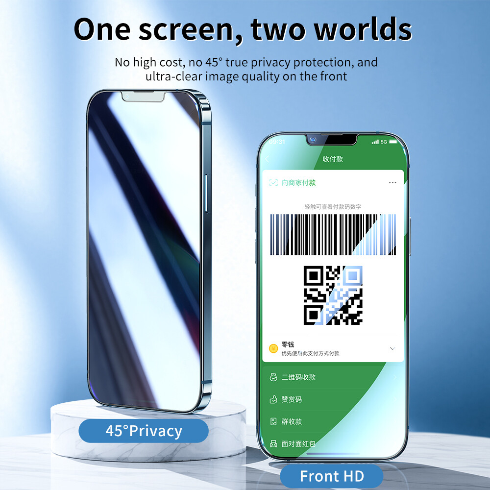 SmartDevil 25° Privacy Screen Protector for iPhone 13 Pro max iPhone 14 Pro max iPhone 15 Pro Max 14 Plus iPhone 12 Pro Max 11 Pro max XR XS iPhone 17e 16e Mobile Phone Non Full Coverage Tempered Glass Film Anti-peeping Anti-fingerprint Phone Film