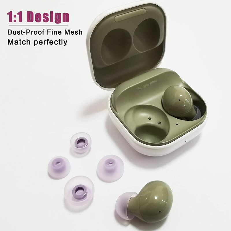 Replacement Tips Samsung Galaxy Buds 2 Eartips Earbuds Silicone Ear Tips Buds Wing Reducing Noise Earbuds Ear Cushion Covers