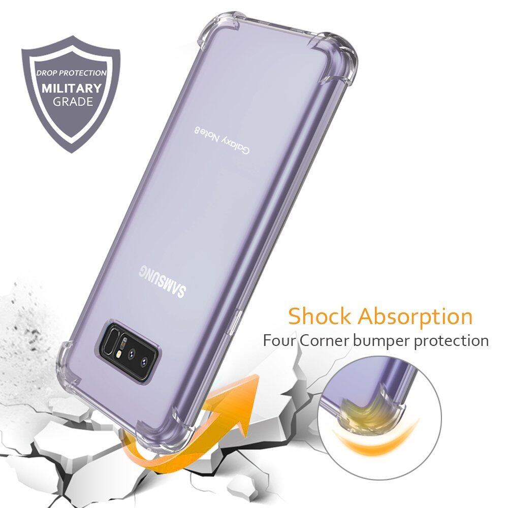 LUOWAN Ốp Lưng Galaxy Note 8 [Trong Suốt] Ốp Lưng TPU Mềm Chống Va Đập Chống Trầy Xước Bảo Vệ Mỏng Cho Samsung Galaxy Note 8 (Trong Suốt)