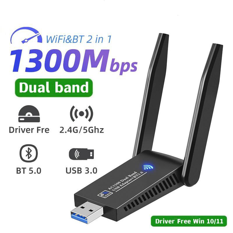 Wifi 6 usb adapter 802.11ax 1800/1300mbps dual-band 2.4g/5ghz wifi dongle for pc network card wireless receiver