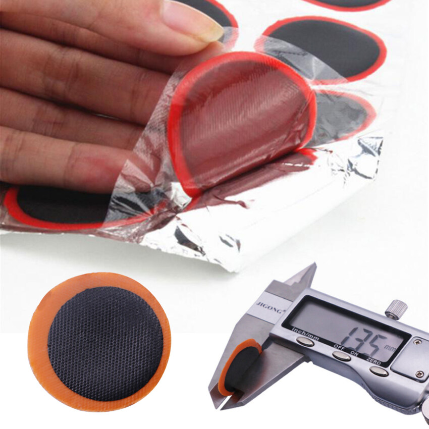 48Pcs 25mm Motorcycle Tire Patch Bicycle Autocycle Tire Repair Piece Round And Square Rubber