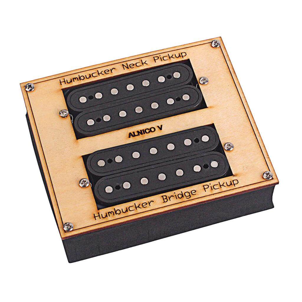 Magic Sound 1ชุด Alnico V กีต้าร์ไฟฟ้าคู่ปิ๊กอัพคอยล์ฮัมบักเกอร์สำหรับ7