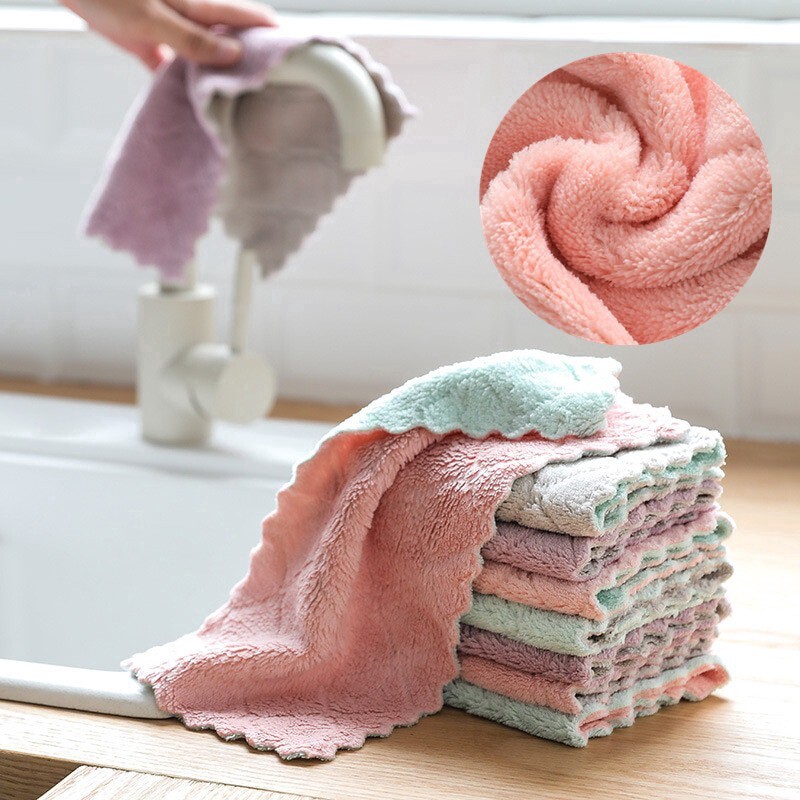 Microfiber Kitchen Dish Cloth Super Absorbent High-Efficiency Tableware Towel Kitchen Tools Household Cleaning Cloths