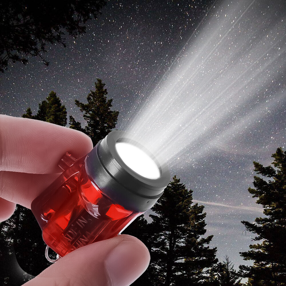 Multifunctional Mini Keychain Charm Lighting Flashlight Home Outdoor Camping Mountain Climbing Emergency Flashlamp Backpack Pendant Decoration