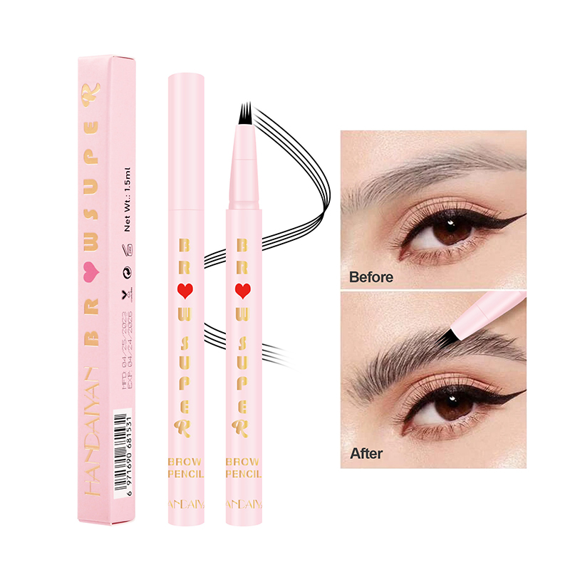 Liquid Eyebrow Pencil 4 Forked Natural Eyebrow Long Lasting Waterproof Eyebrow Pencil