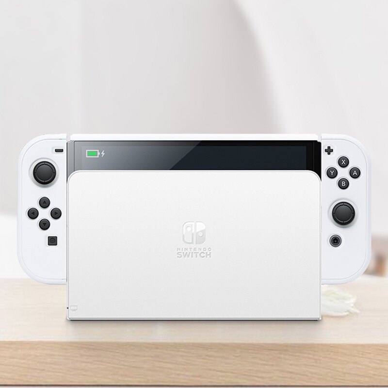 Ốp Bảo Vệ Cho Nintendo Switch OLED Ốp PC Vỏ Cứng Cho NS OLED Dock Màu Trắng
