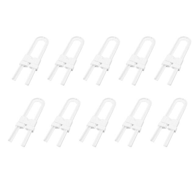 10Pcs เด็กตัวล็อคนิรภัยสำหรับตู้ U-รูป Childproof Cabinet Lock