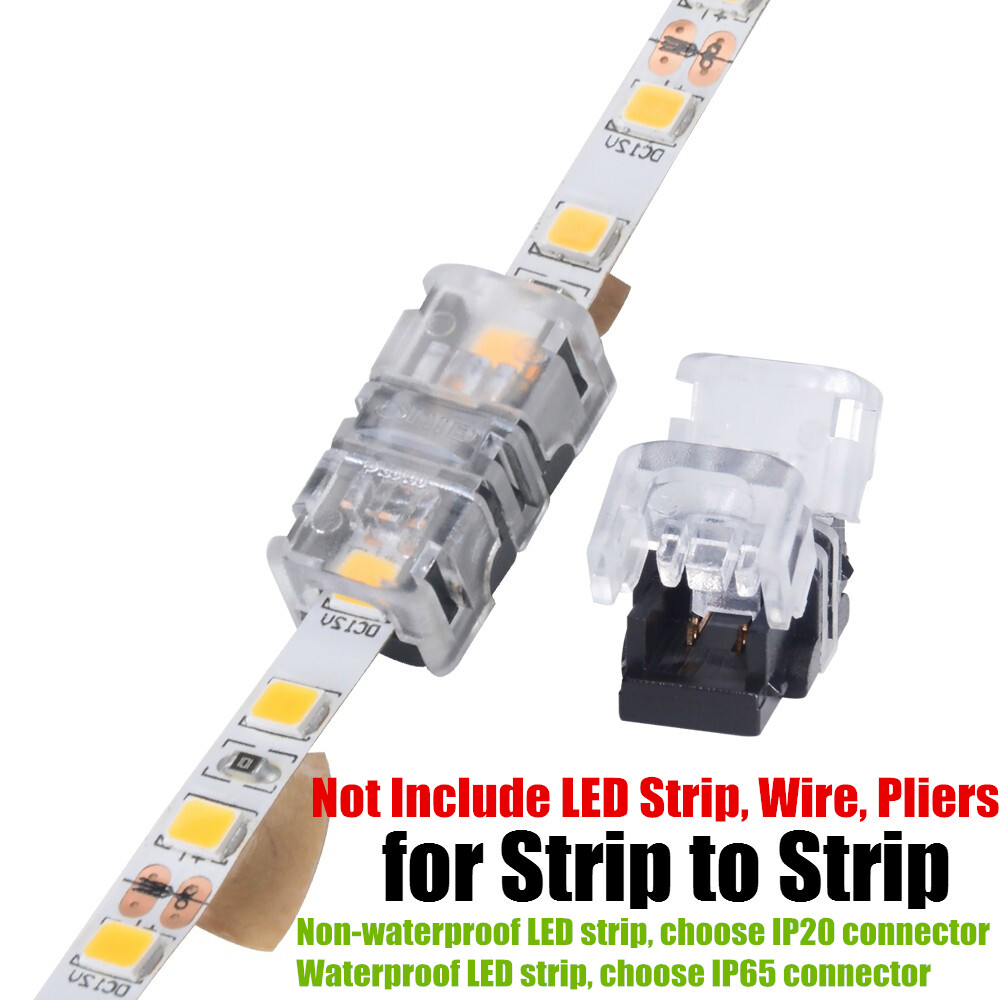 2pcs 2pin 3pin 4pin 5pin LED Strip Connector for RGB RGBW RGBWW 3528 5050 LED Strip Light Wire Connection Terminal Splice