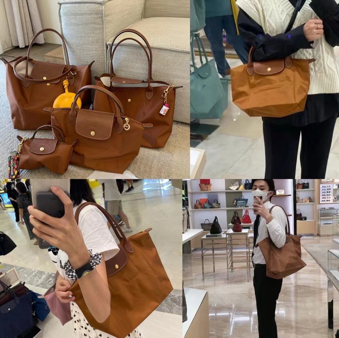 100 original longchamp official store bagg Nylon Cognac L1899 besar L2605 L1621 Beg Tote sederhana beg juara panjang long champ bag Lazada PH