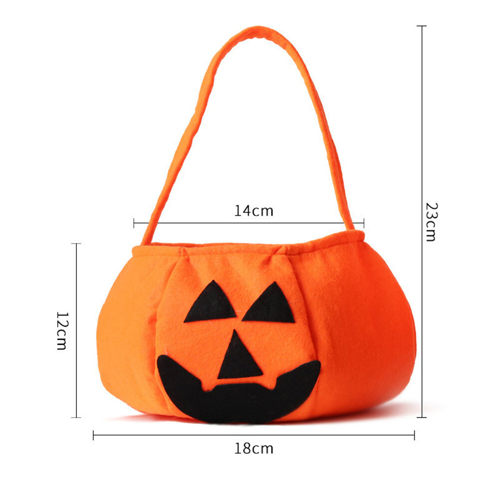 Halloween Gift Bag Spooky Candy Basket Three-dimensional Pumpkin Bag Halloween Pumpkin Bag Portable Halloween Props Basket