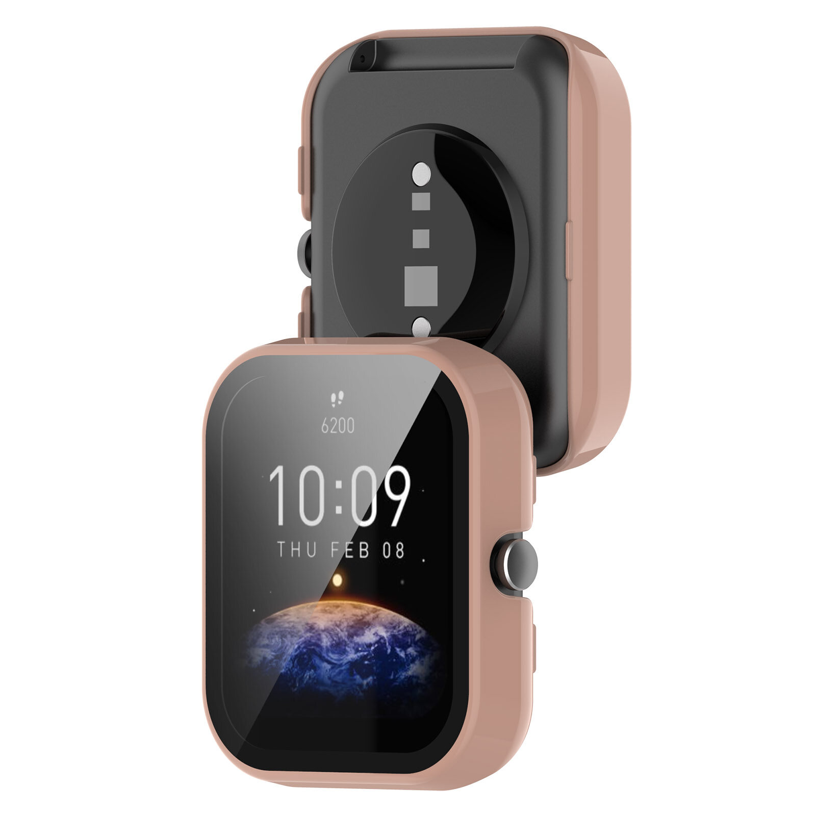 Hard PC Case Tempered Glass Screen Protector Protective Cover for Huami Amazfit Bip 3/Bip 3 pro