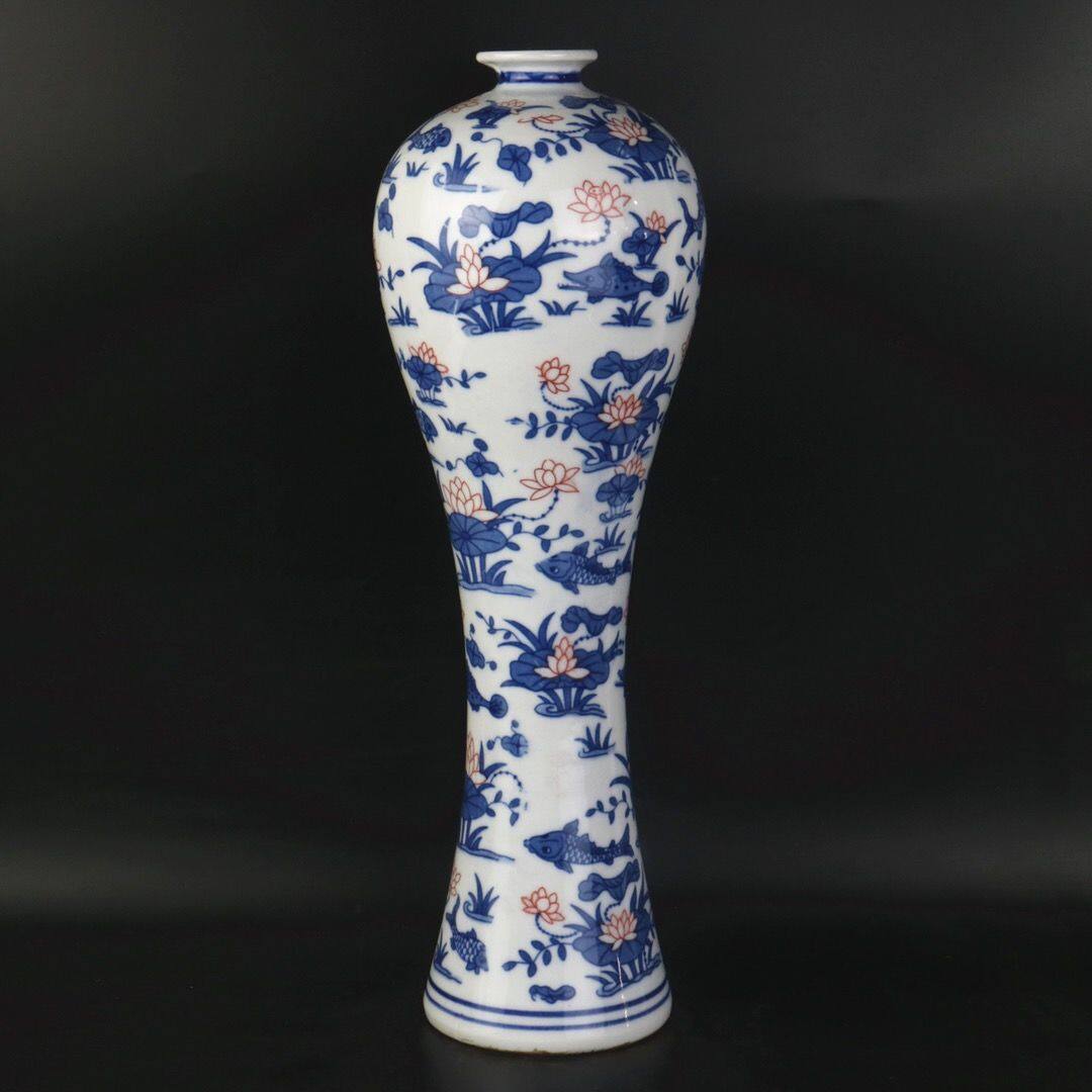 34CM Antique Ceramic Vase Royal Chinese Porcelain Vase Decorative Flower Ceramic Vase Ornaments Pot Jingdezhen Porcelain Vase Christmas Gift