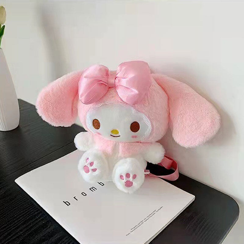 HOBIBEAR New Pink Plush Toy Doll Backpack Children's Backpack Cute Children's School Bag