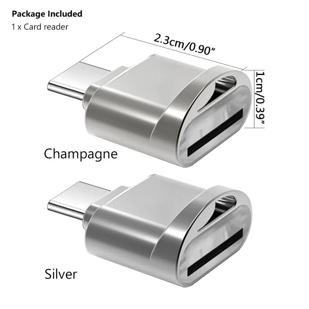 Ecily Bộ chuyển đổi OTG loại USB C đầu đọc thẻ USB 3.1 USB-C TF Micro SD Micro SD XC Type-C Bộ nhớ CardReader cho máy tính xách tay điện thoại thông minh