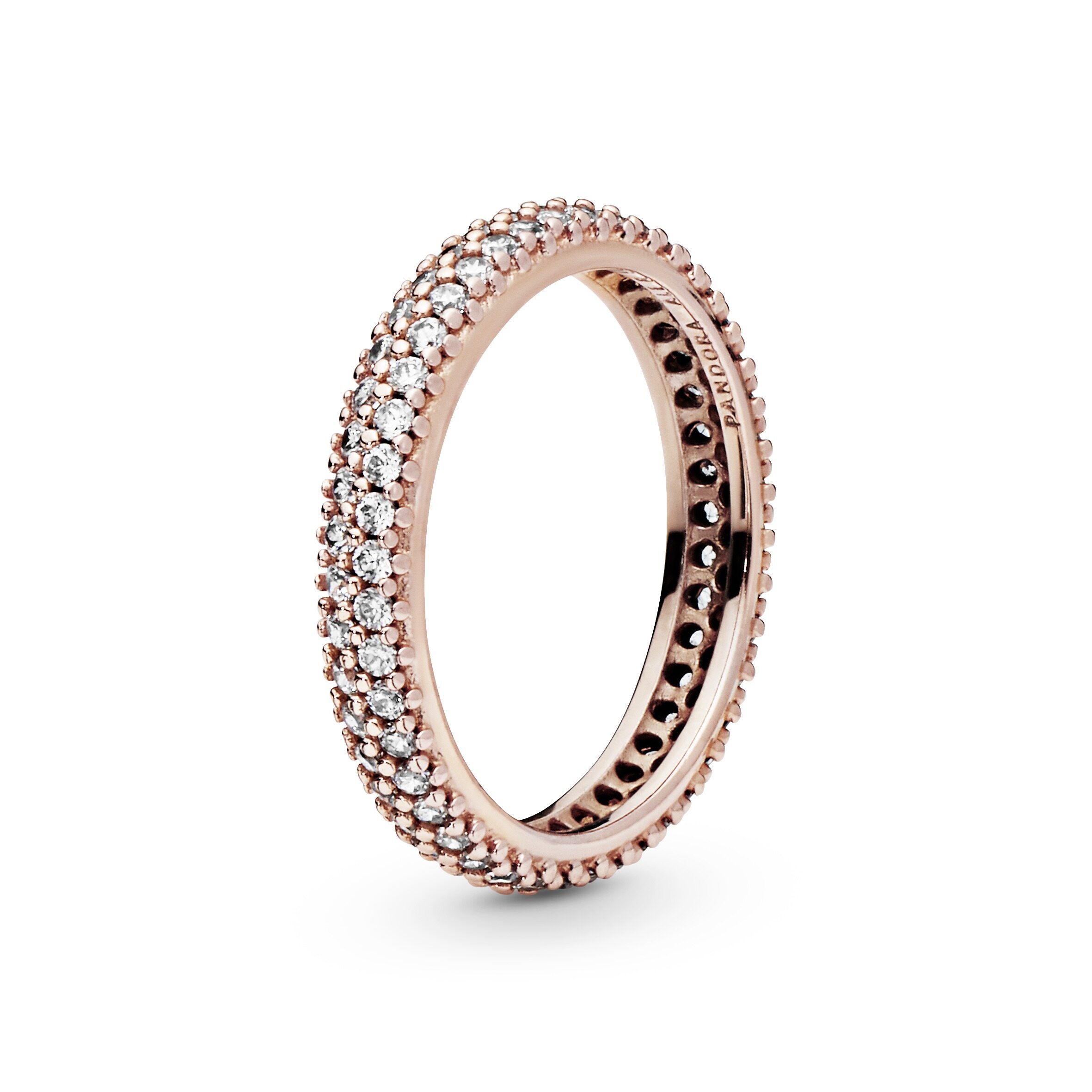 2021 Original Pandoras Rose Sparkling Curve Ring