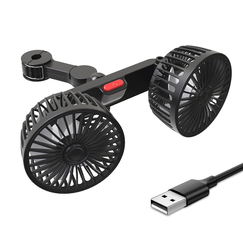 360° Rotatable High Speed Double Head Car Fan Ventilador Air ...