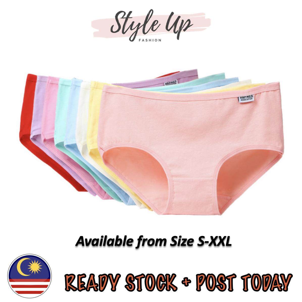 1196px x 1198px - (Up to XXL) STYLEUP Local Ready Stock Candy Colours Cotton Panties Women's  Underwear