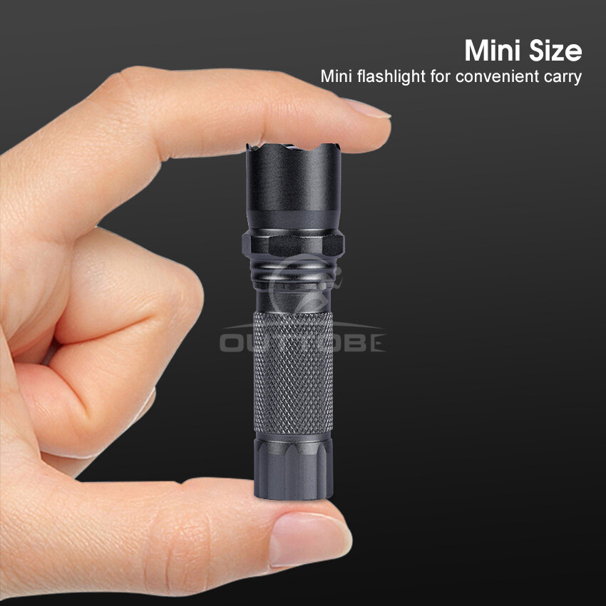 Outtobe Mini Flashlight Portable Zoom Flashlight Ultra Bright Flashlight Rechargeable Outdoor Flashlight 3 Modes Zoomable Handheld Flash Light for Outdoor Running For Camping Hiking