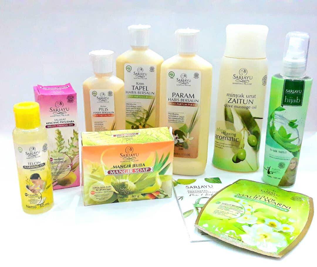 Sariayu Set Bersalin Tapel Pilis Param Minyak Telon Warming Herbal Cream Body Contour Herbal Cream Calming Cream Lazada