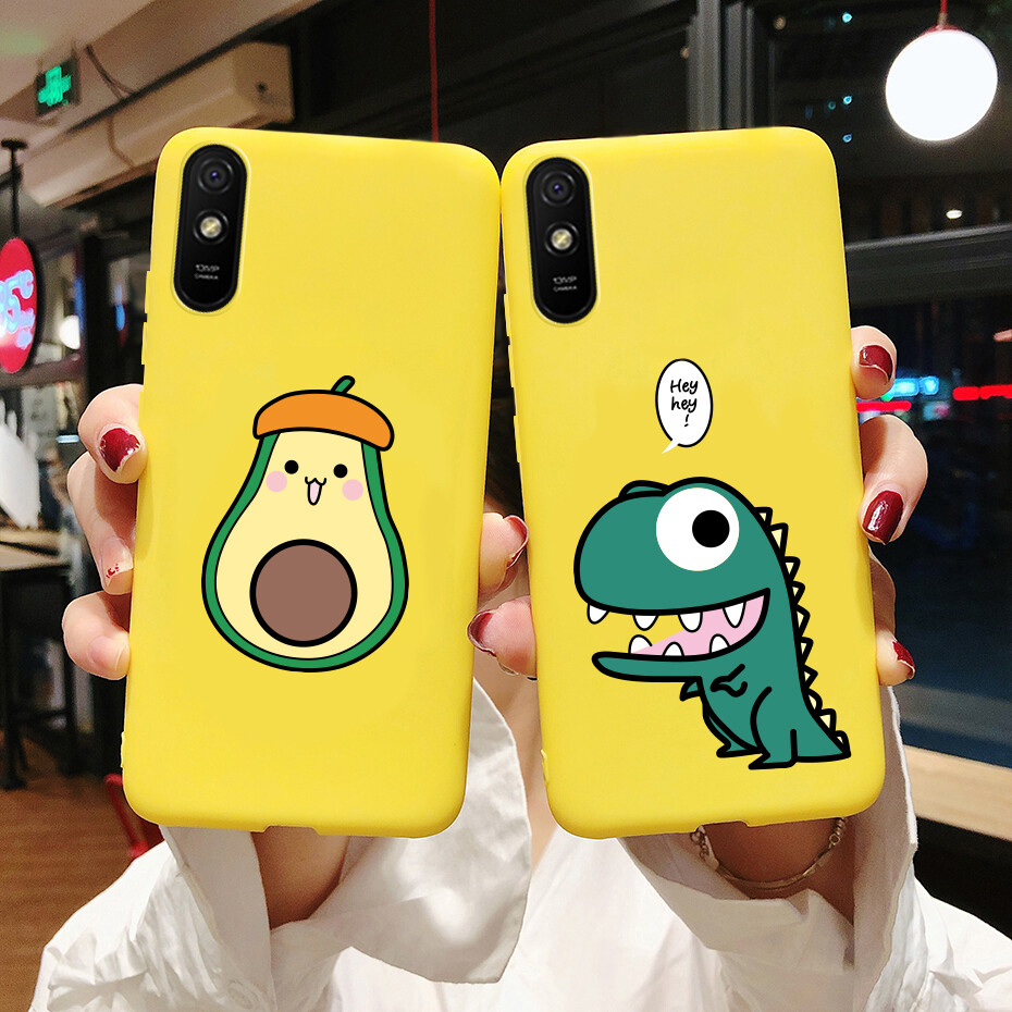 Redmi9A Case Casing For Xiaomi Redmi 9A Case Cover Silicone Soft Matte Cute Cartoon Phone Case 6.53