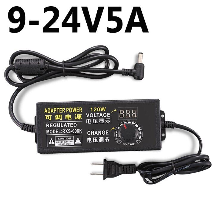 Adjustable 110v-220v ac to dc 3v-12v 3v-24v 9v-24v universal adapter with display voltage regulated power supply 3v 5v 12v 24v transformer
