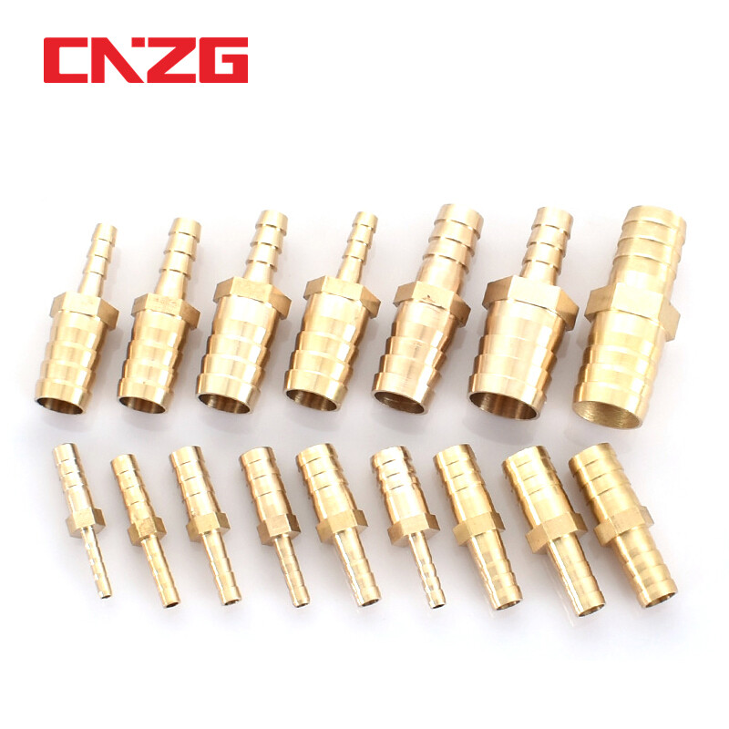 2 Way Straight Hose Barb Connector Brass Barbed Pipe Fitting Reducer Coupler