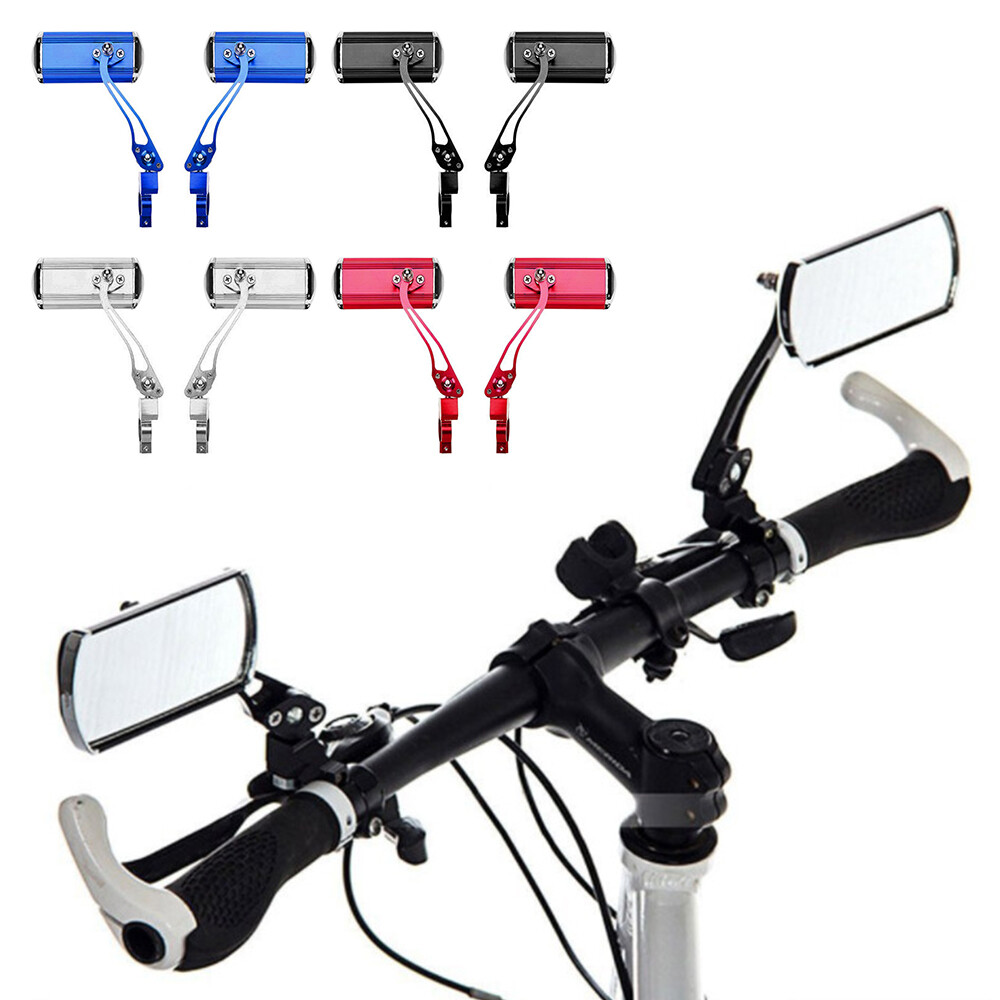 1 Pair Aluminium Alloy Bicycle Mirrors 360 Rotation Ultralight Bike Rearview Mirror for Most Bicycles Electric Vehicles Motorcycles