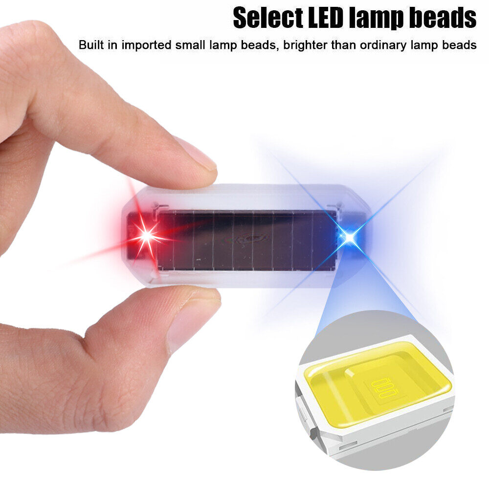 Đèn LED Báo Động Ô Tô Năng Lượng Mặt Trời Hệ Thống An Ninh Báo Động Ô Tô Cảnh Báo Chống Trộm Đèn LED Nhấp Nháy Màu Đỏ Đèn Tín Hiệu Nhấp Nháy