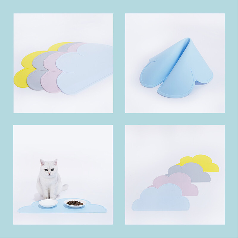 Thời Trang Zeze Thú Cưng Ăn Mat Chó Mèo Bát Pad Silicone Chống Trượt Moistureproof Pad Chống Thấm Nước Để Ngăn Chặn Hạt Trên Mèo Ăn Mat
