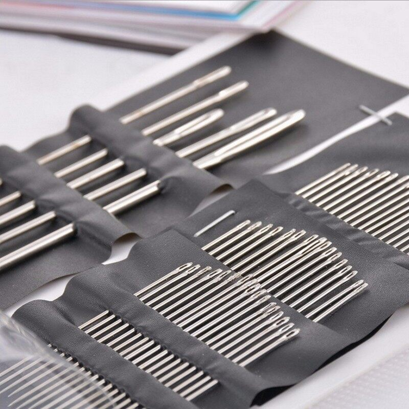36pcs Manual Sewing Needle Sets with Various Sizes of Stainless Steel Fast Automatic Threading Needle DIY Household Kit