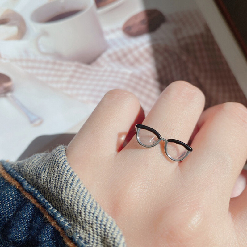 【ZNBY】Cute eyeglasses open Ring