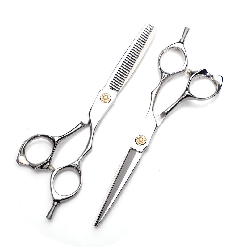 6\7 Japan scissor hand made 440C hairdressing scissor set professional