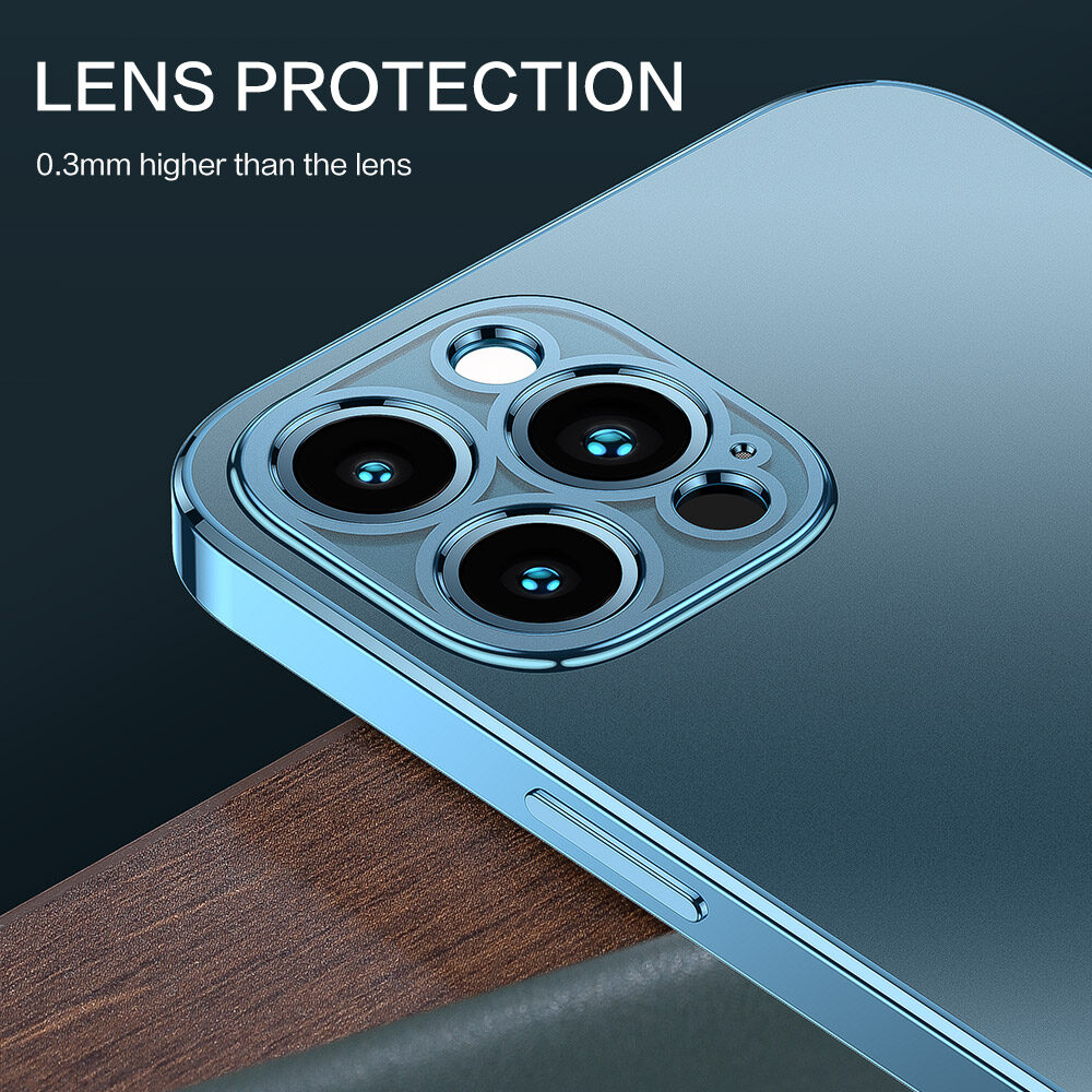Ốp Điện Thoại Nhám Mạ Smartdevil Ốp Bảo Vệ Mờ Chống Rơi Cho iPhone 12 Mini 12Pro Iphone 12 Pro Max Vỏ Mềm Bao Gồm Ống Kính ， Chống-Vân Tay