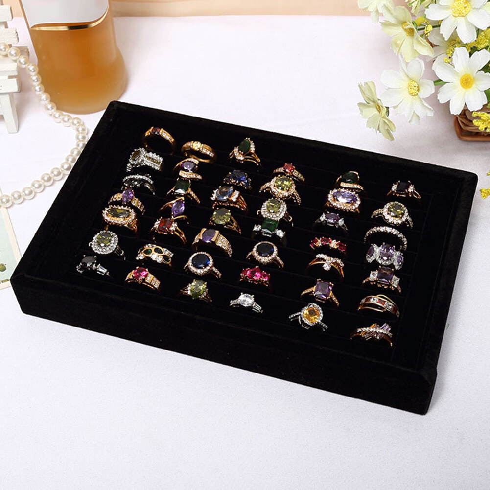 Ring Earrings Organizer Ear Studs Display Stand Holder Rack Tray Plate Box Case
