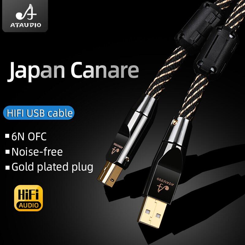 Hifi USB Cáp OTG loại USB A Để B Cáp USB 6N OFC Loại C Để Loại B cáp truyền âm thanh Giải Mã Dac Card Âm Thanh A-B Lá Chắn USB Cabl
