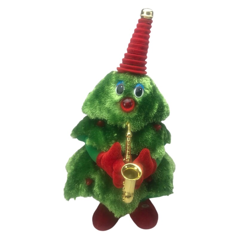 Kawaii Singing Dancing Christmas Tree Stuffed Toys Electric Music Plush Toy Doll for Kid Music Christmas Singing Dancing