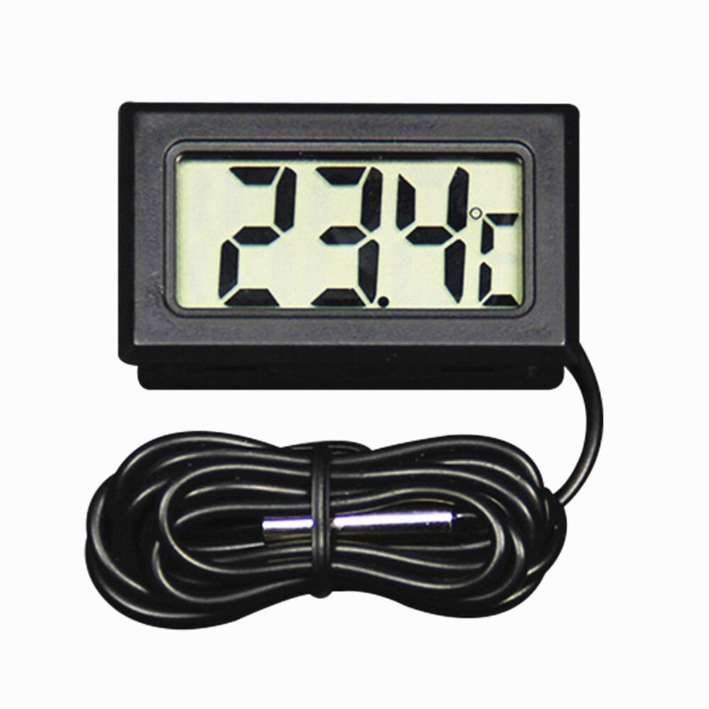 Seven Master Sliver Multi-Functional Lcd 3D Digital Electronic Temperature Measurement Aquarium Tank Temp Meter