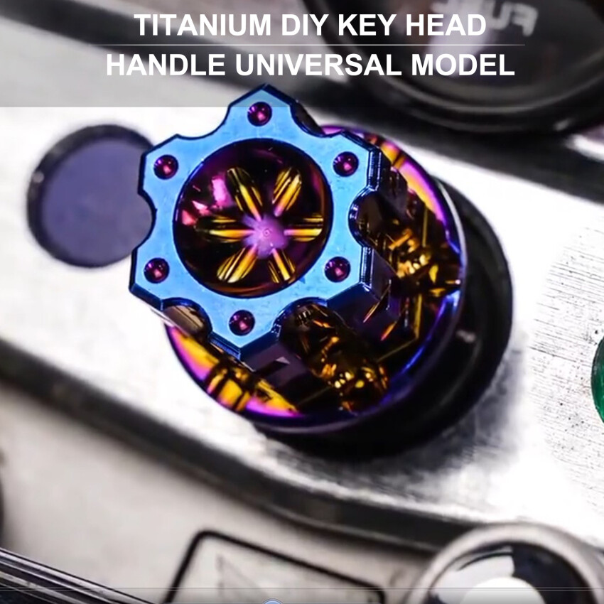 Universal Motorcycle DIY Key Head Titanium Key Cover For Key Handle ModifiedNot Include Key Chain